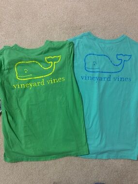 Vineyard Vines Kids Short Sleeve Whale Tee - Green & Aqua